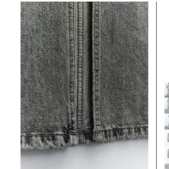 NWT ZARA LONG DENIM SKIRT gray - Picture 7 of 7